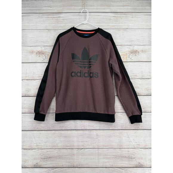 Adidas Originals Berlin Crewneck Pullover Sweatshirt Mens M Pink Purple Black - Picture 1 of 5